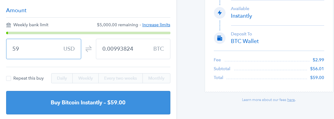bitcoin buy limit coinbase